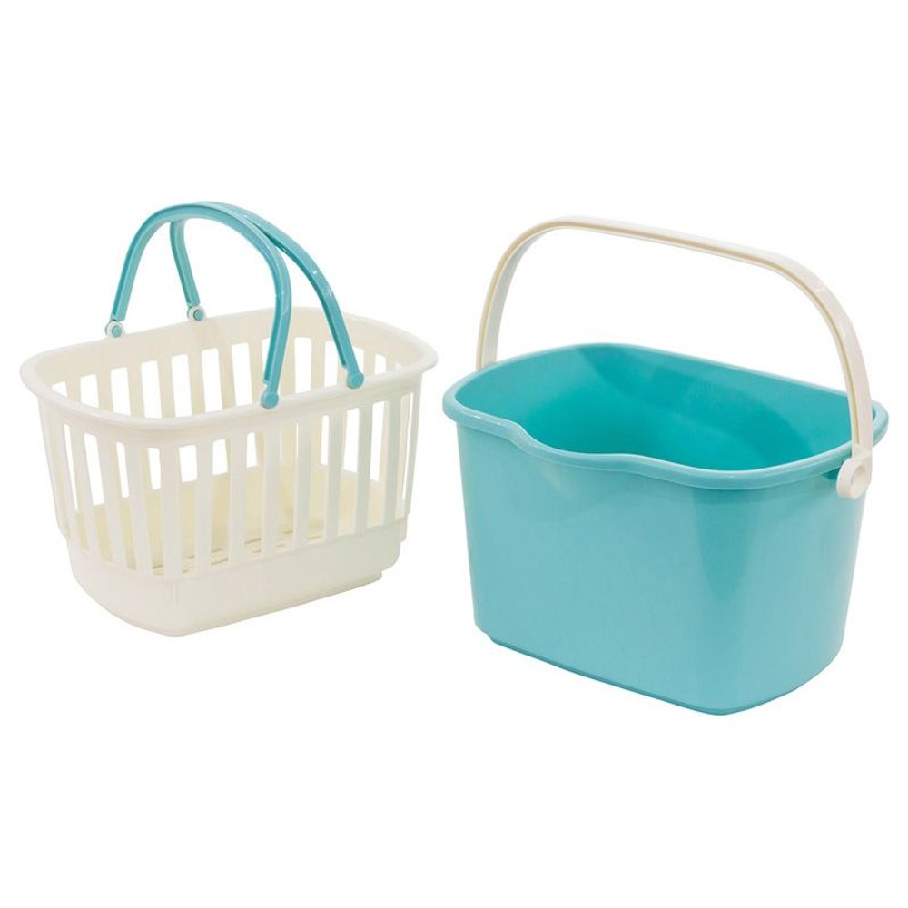 かごバケツ・10Ｌ　アクア, アクア, 10L