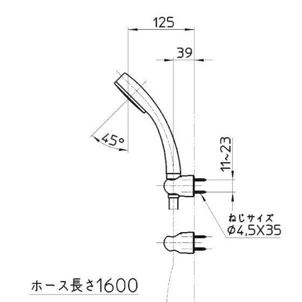サンエイ SANEI 浴室用サーモシャワー混合栓 SK18CT53U-13-VH, メッキ, SK18CT53UｰVH