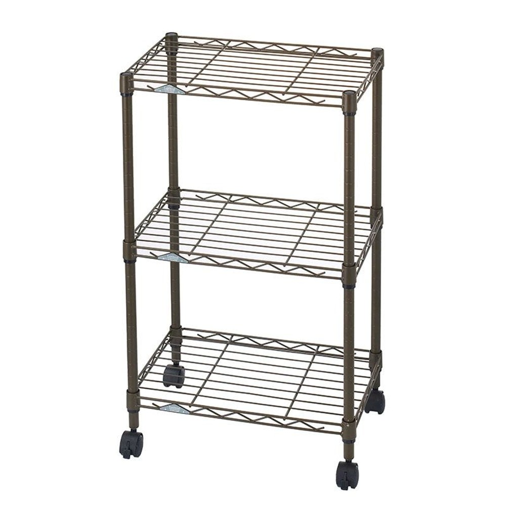 【数量限定】カラーラック3段45Ｗブラウン LCR45-3BR, ブラウン, LCR45-3