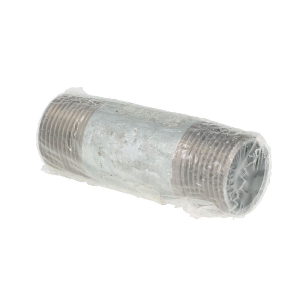 鋼管　ロングニップル　３/４×７５, シルバー, 3/4×75mm