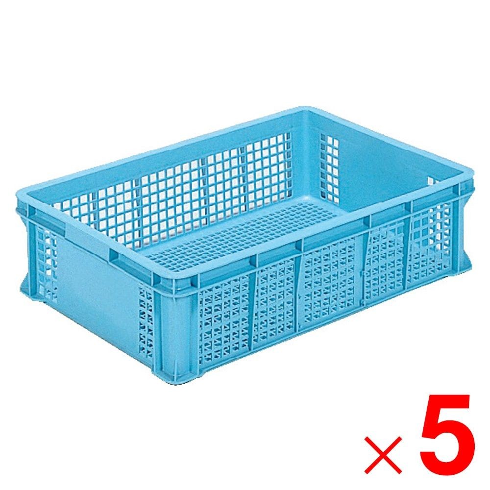 サンコー サンテナー B#48 ライトブルー 104701-00 &times;5個セット【メーカー直送・代引不可】【法人限定】, ライトブルー, 5P