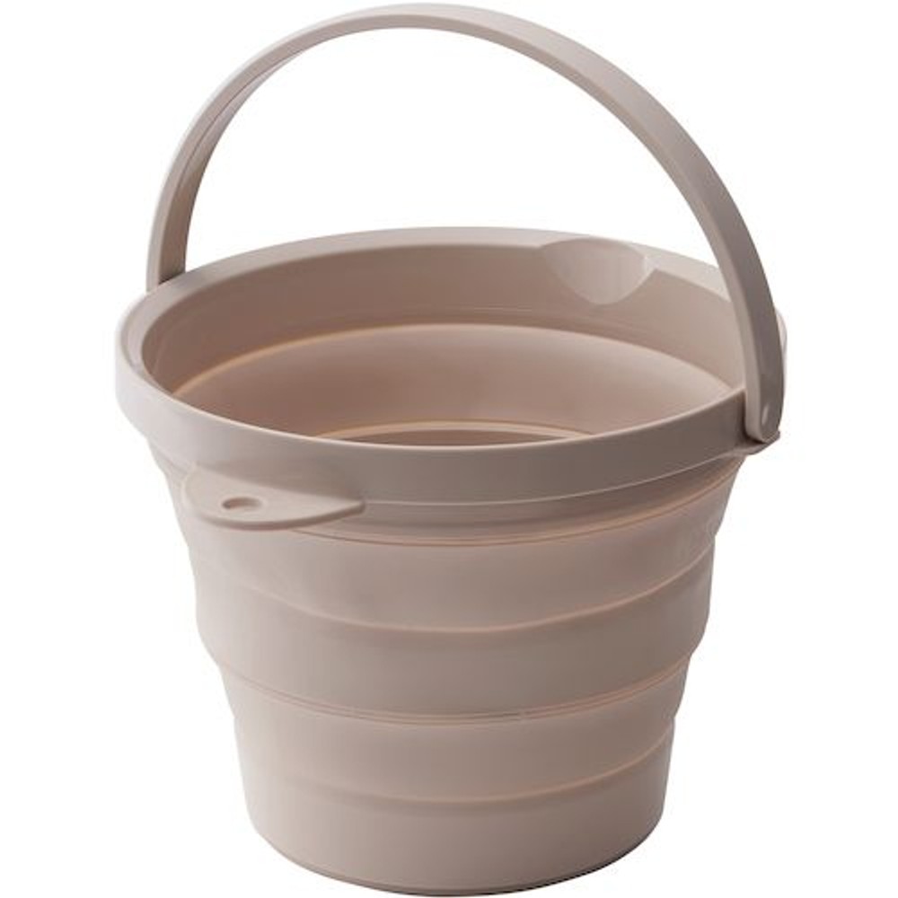 折りたたみソフトバケツ, グレー, 8.0L