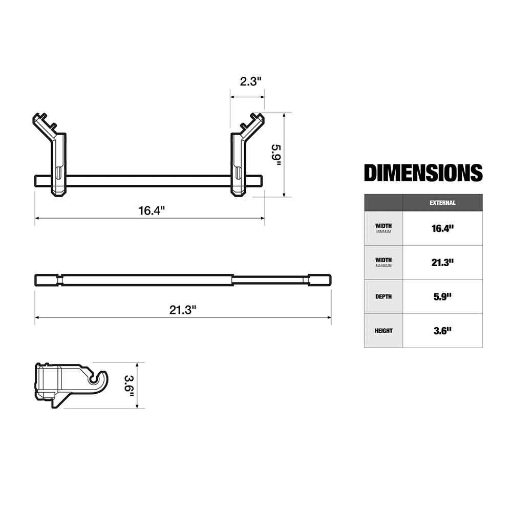 TOUGHBUILT（タフビルト）STACK TECH(スタックテック) 　ロールホルダー, ブラック, TB-B1-A-32