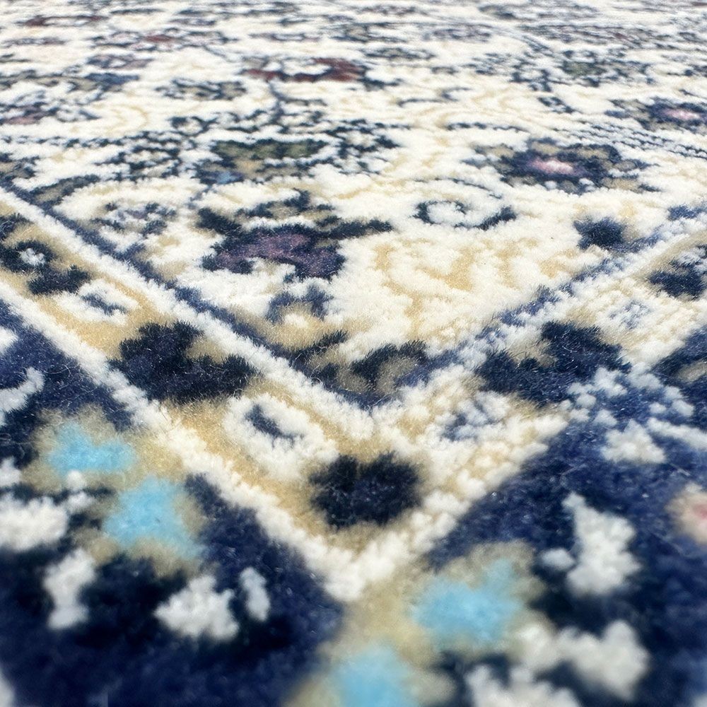 防炎・洗える・抗菌防臭・床暖房対応 国産モケットラグ ANT 240&times;240cm ブルー, ブルー, 240&times;240cm