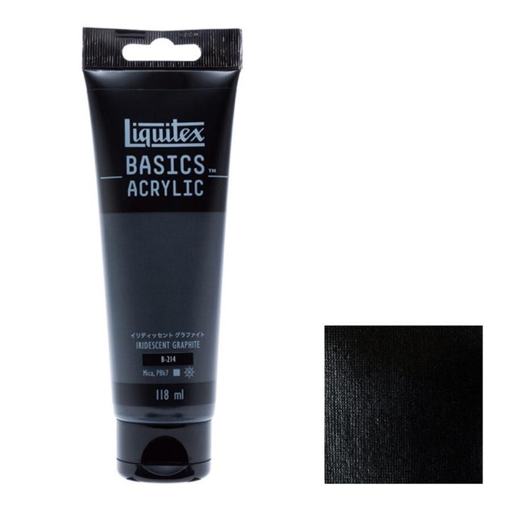 リキテックス ベーシックス 118mL 214 イリデッセント グラファイト 16002214 Liquitex BASICS, 214イリデッセントグラファイト, 118ml チューブ