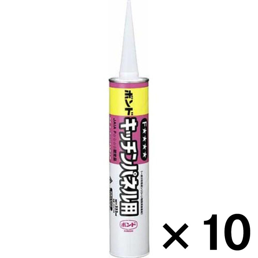 コニシ ボンド キッチンパネル用 333ml&times;10本セット, 白, 333ml