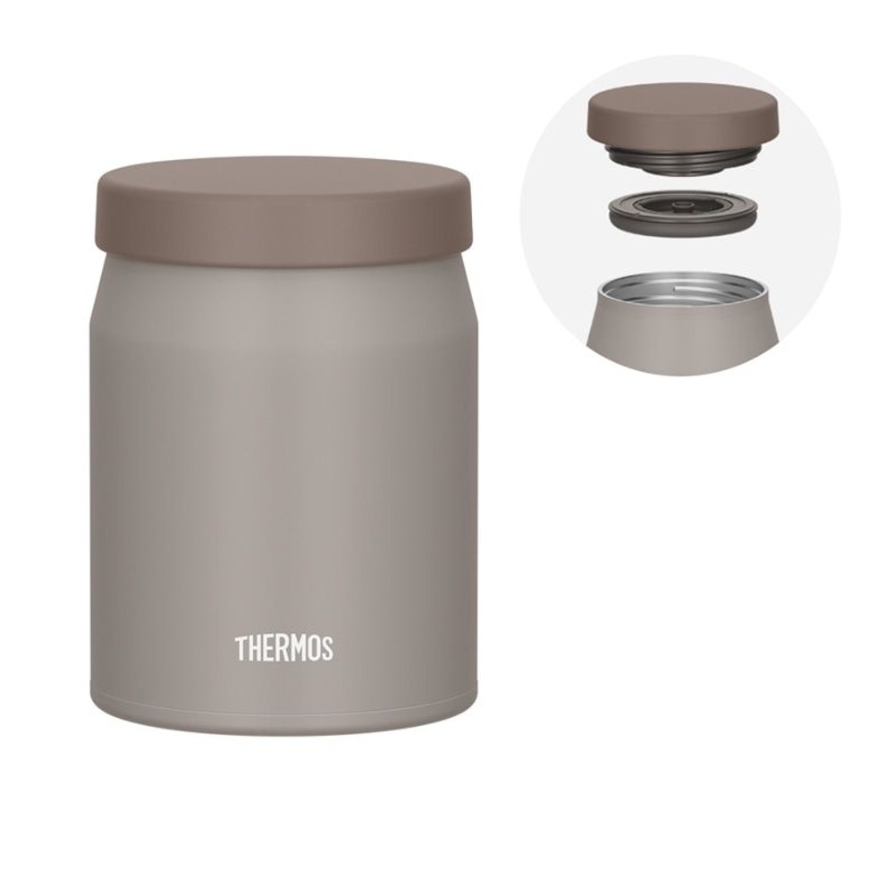 サーモス　真空断熱スープジャー　ＪＥＦー５００　ＧＧ, グレージュ, 0.5L