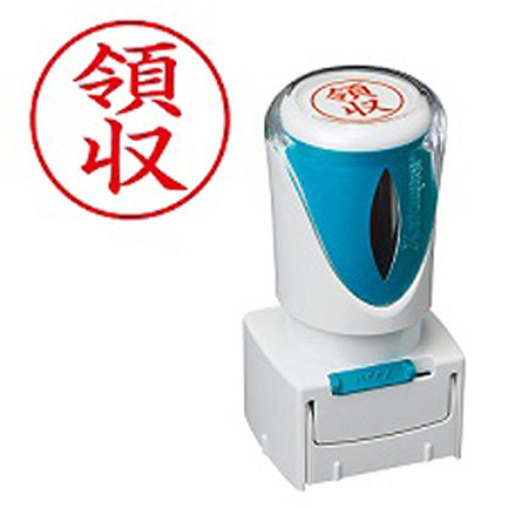 シャチハタ　ビジネスキャップレスＥ型　赤　領収　タテ, 赤, 領収 タテ