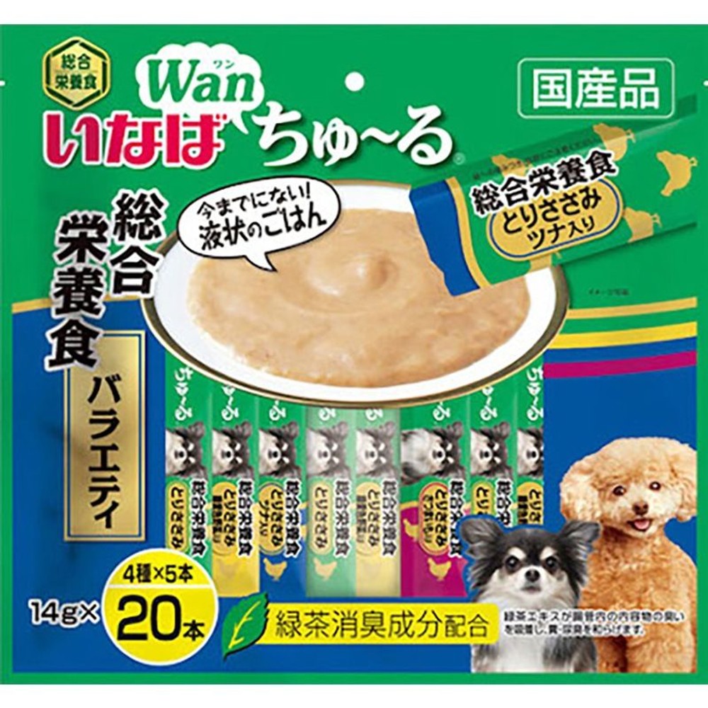 犬ちゅーる　総合栄養食　バラエティ　20本, バラエティ, 14g×20本入り