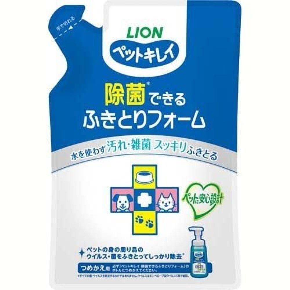 ペットキレイ 除菌できるふきとりフォーム つめかえ用 ( 200ml ), 詰替, 200ml