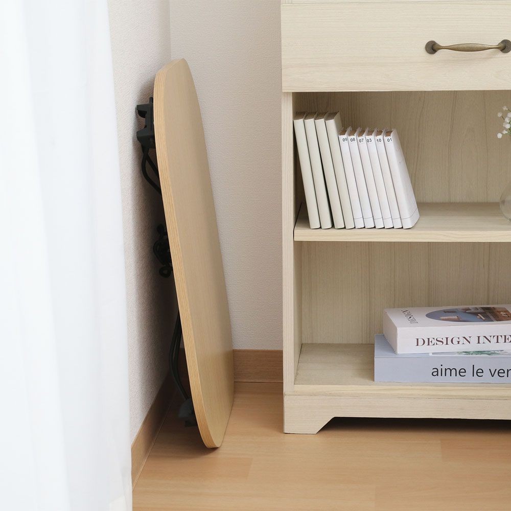 不二貿易 ねこ脚テーブル　６０４８　ナチュラル（木目）【メーカー直送・代引不可】, ナチュラル, 幅600mm&times;奥行480mm&times;高さ315mm