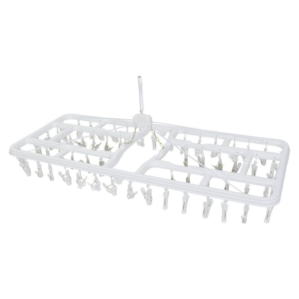 WIZ'A ウィザ ピンチが回転して干しやすい洗濯ハンガー６０ピンチ, ホワイト, 60P