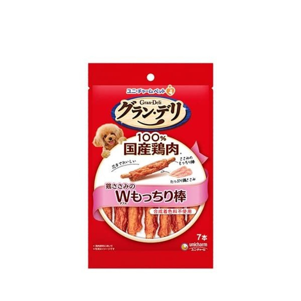 ユニ・チャーム　グラン・デリ　きょうのごほうび　鶏ささみ　ダブルもっちり棒　７本, ダブルもっちり棒, 7本