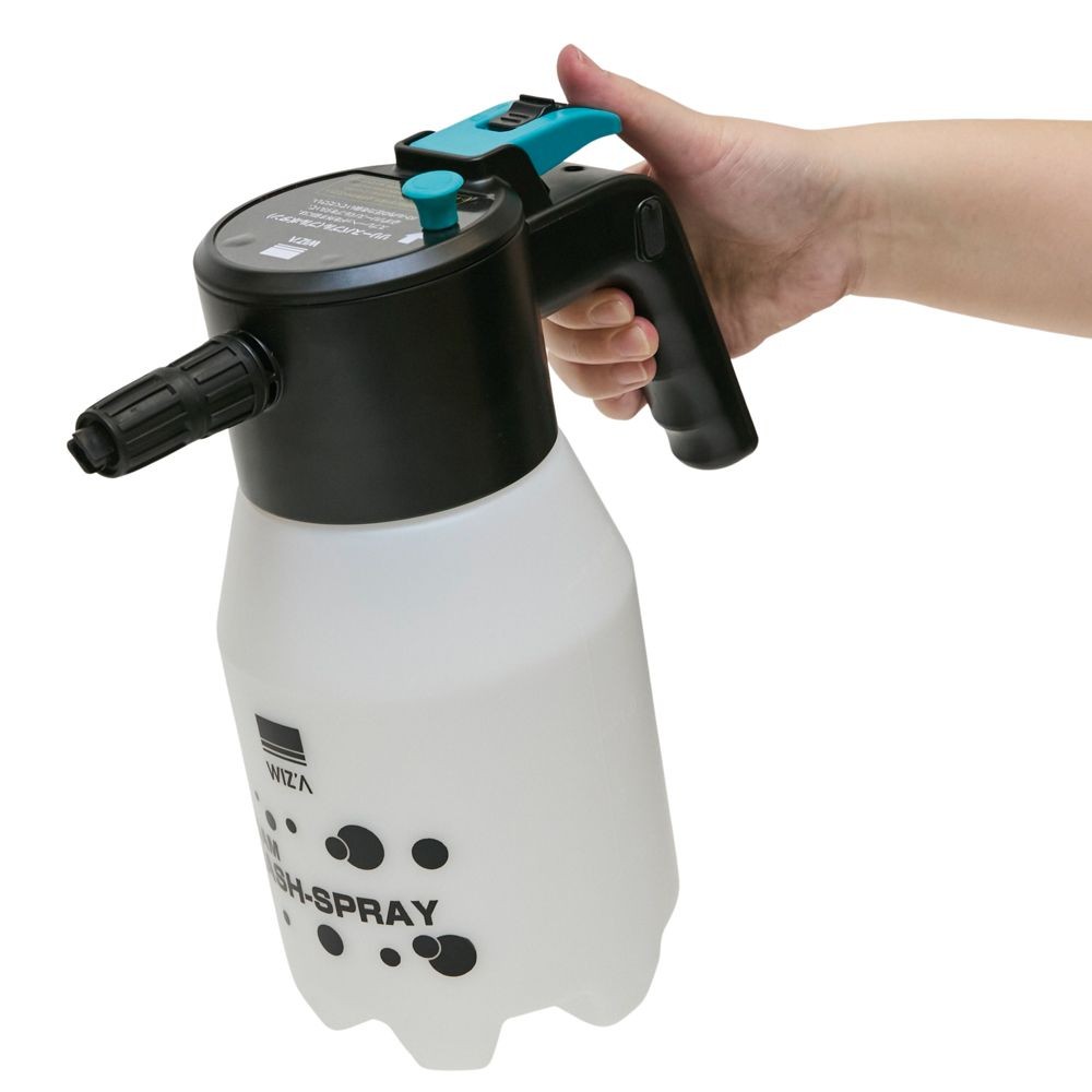 充電加圧式　洗浄フォームスプレー１．５Ｌ, 黒/白, 充電加圧式