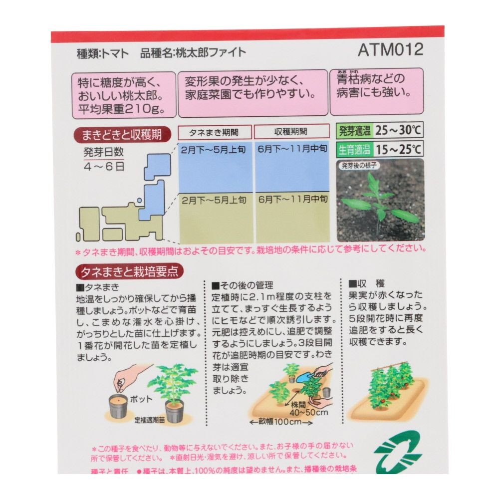 タキイ　桃太郎ファイト, トマト, 13粒