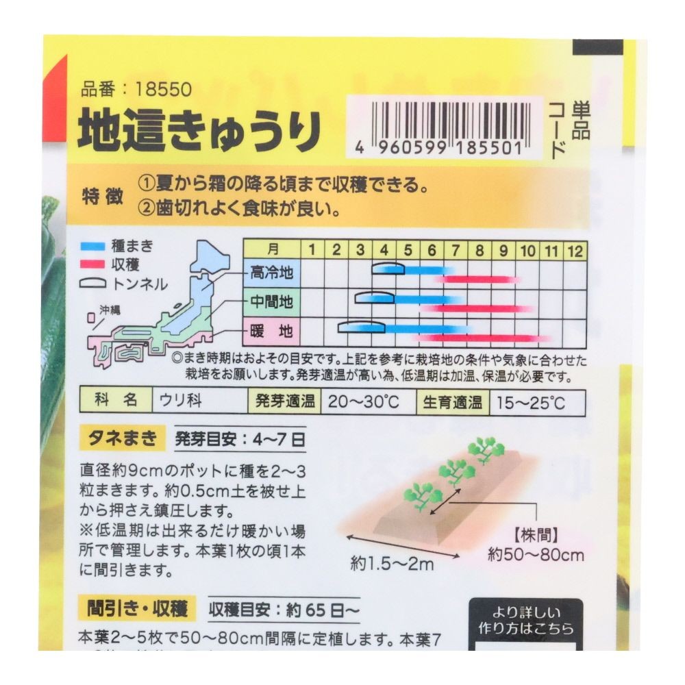 地這きゅうり（おためしパック）, きゅうり, 0.5ml