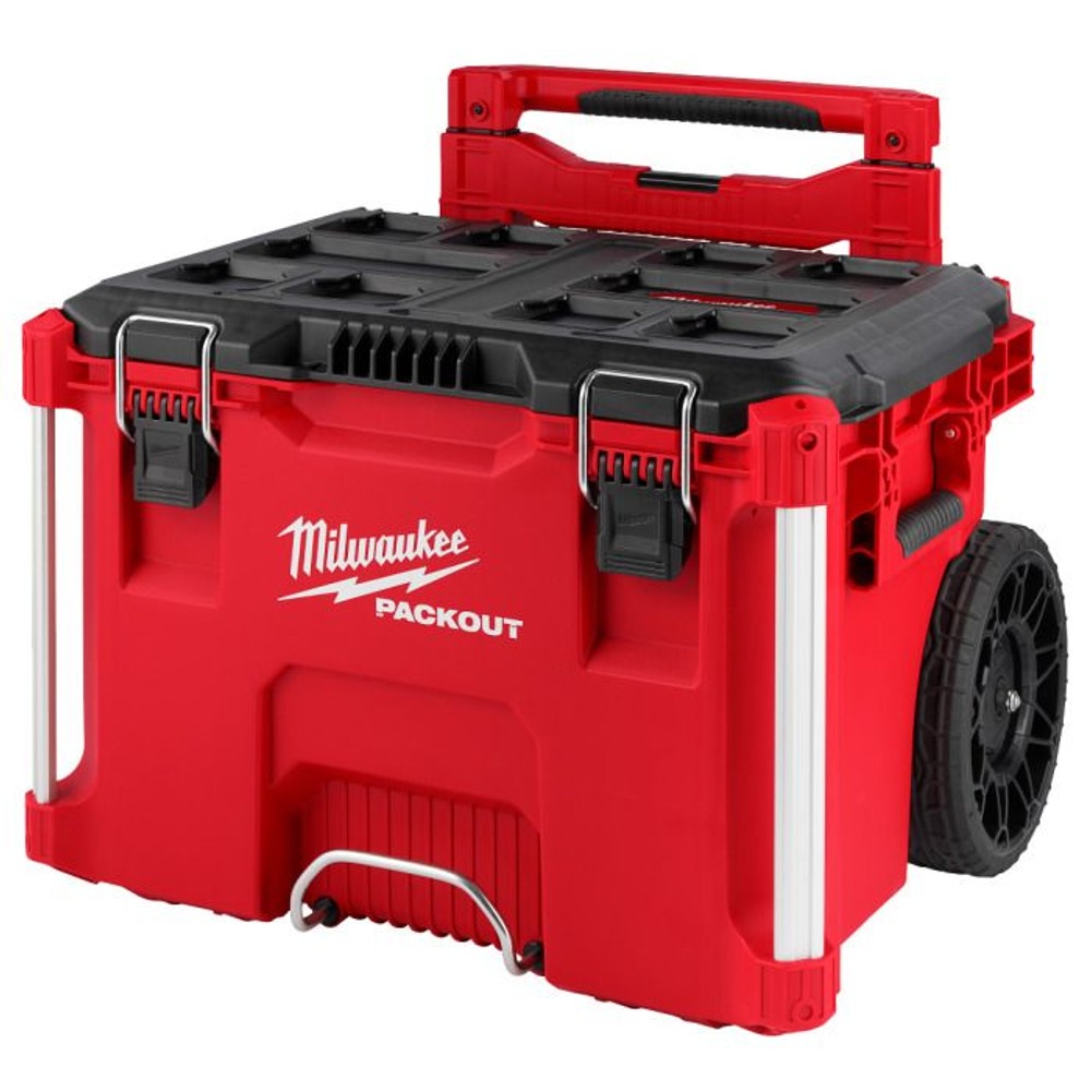 milwaukee PACKOUT キャリー式ツールボックス, 赤, 幅56.1&times;奥行47.2&times;高さ49.5cm