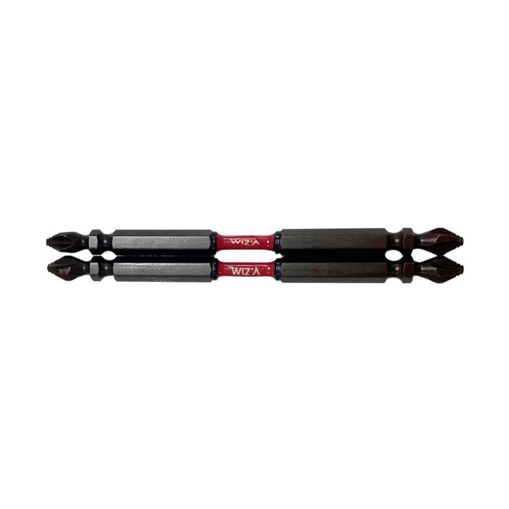WIZ'A ウィザ ギザスボトーションビット +2&times;&phi;3.8&times;110mm 2本入 WZST142110, 両頭トーションビット, 2本入り