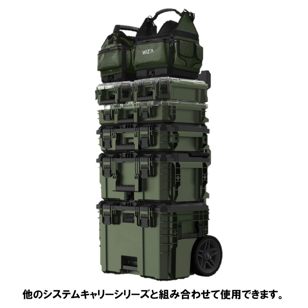 ウイザ WIZ'A  ツールボックス透明 , オリーブ（S）, Sサイズ