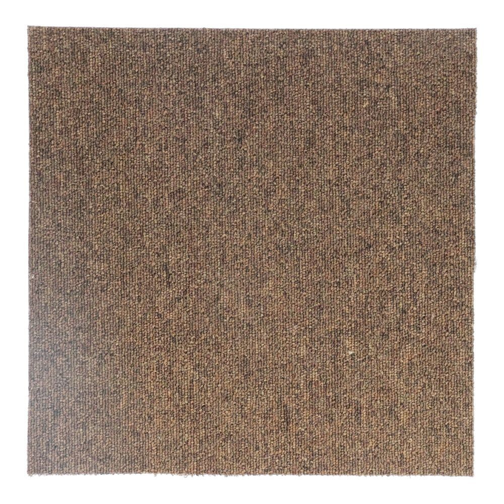 洗える吸着タイルマット　約40&times;40ｃｍ　無地ＢＲ（ブラウン）, ブラウン, 40&times;40cm