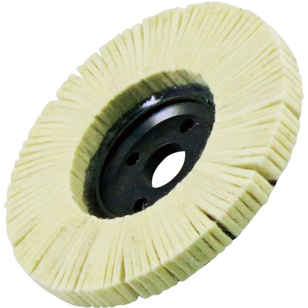 ヤナセ（YANASE） 光沢降臨　焼け防止用　フェルトディスク　１００×１５ KT03, ホワイト, 100×15×10mm