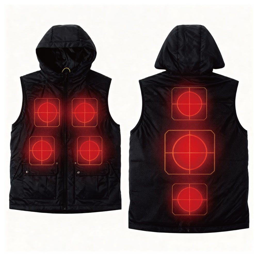 【2025年モデル】アウター7ヒーターベスト ブラック, ブラック, Sサイズ