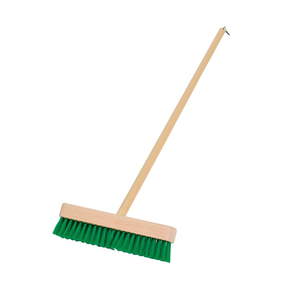 木柄ワイドデッキブラシ, グリーン(30), 30cm