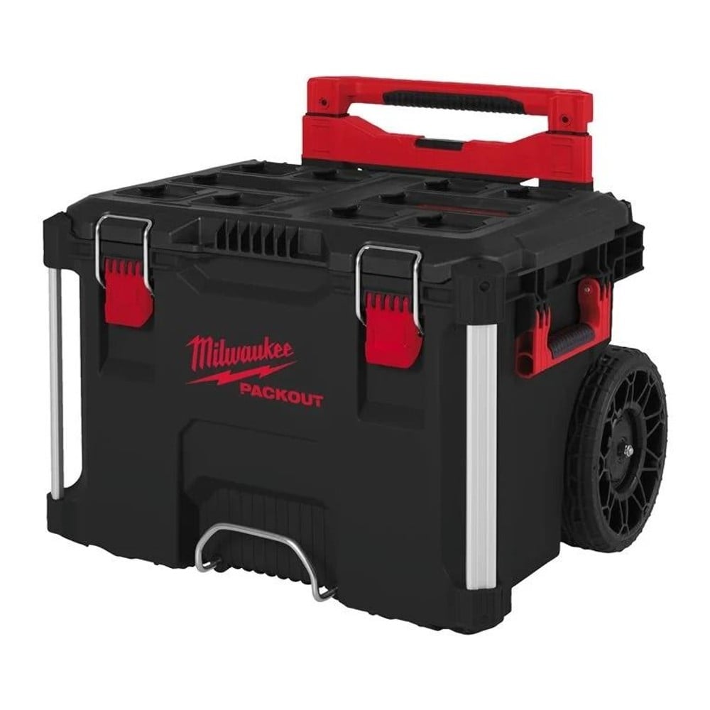 【数量限定】 milwaukee PACKOUT キャリー式ツールボックス ブラック, 黒, 幅56.1&times;奥行47.2&times;高さ49.5cm