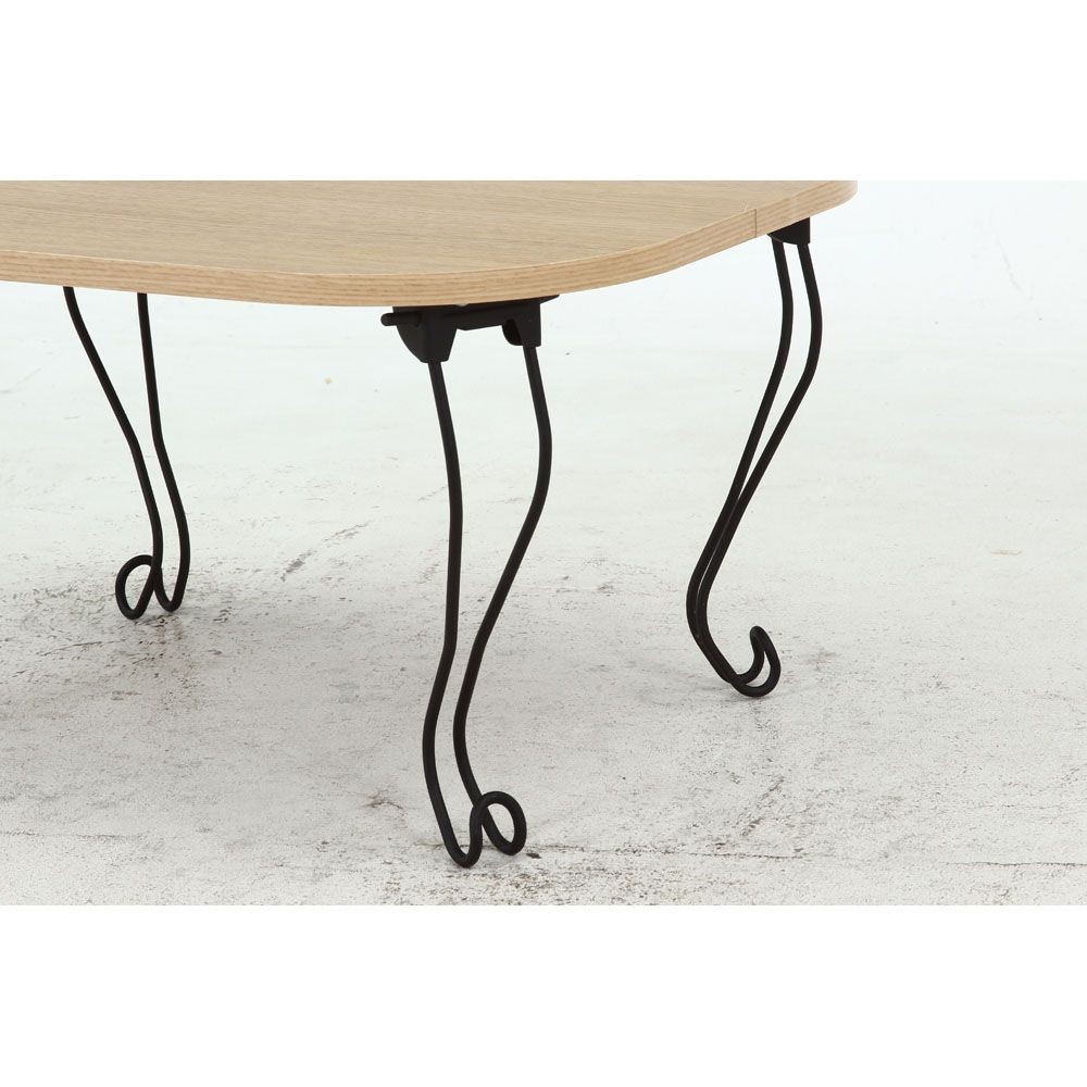 不二貿易 ねこ脚テーブル　６０４８　ナチュラル（木目）【メーカー直送・代引不可】, ナチュラル, 幅600mm&times;奥行480mm&times;高さ315mm