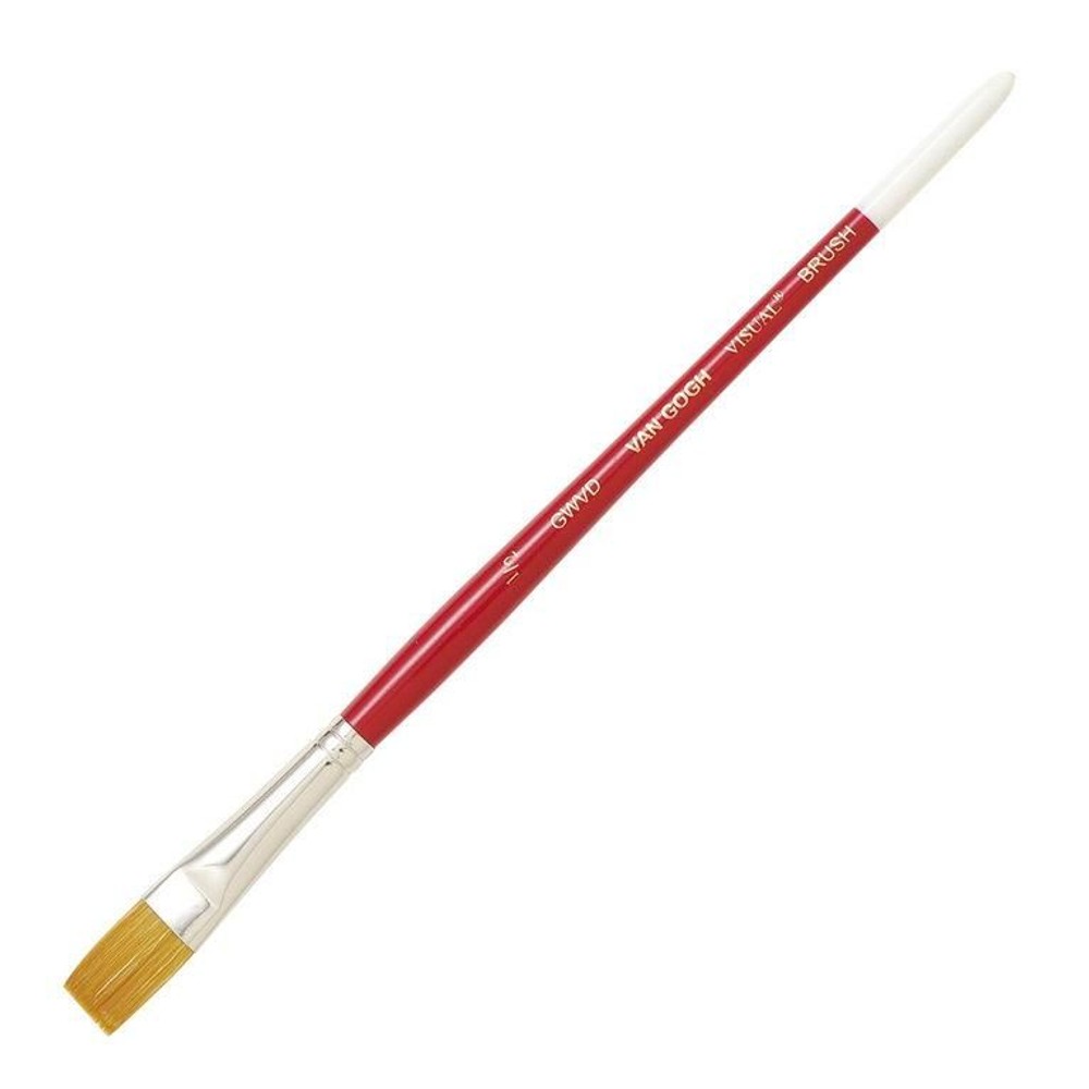 ヴァンゴッホビジュアル筆（平筆）＃1／2  (GWVD-#1/2)  /ターレンス, ビジュアル筆（平筆）, ＃1／2 