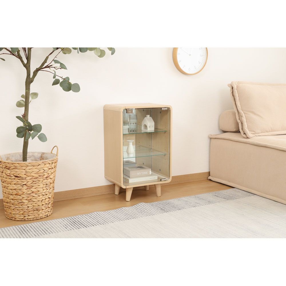 不二貿易 コレクションシェルフ　クレール　ミドル　オークナチュラル【メーカー直送・代引不可】, オーク, 幅360mm&times;奥行265mm&times;高さ600mm