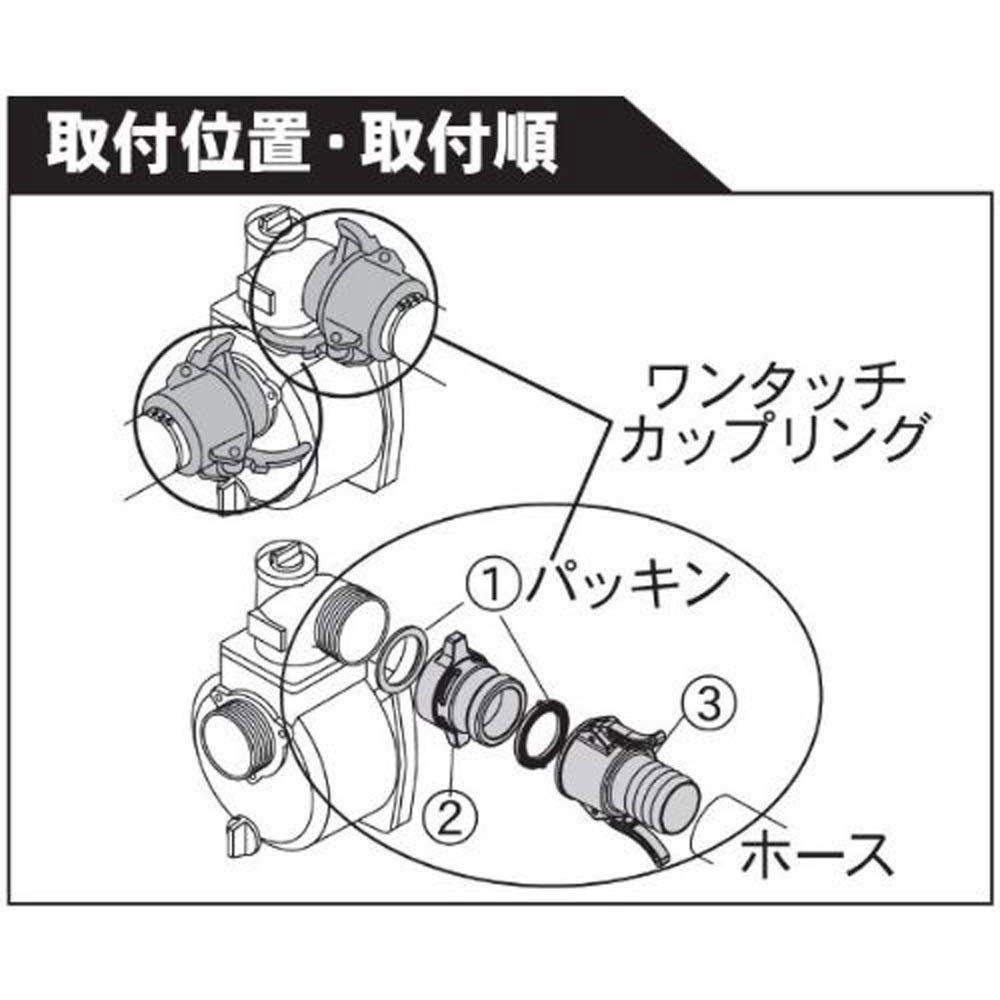 【現行品】50ｍｍ樹脂カムロック　本体パッキン, -, 50mm