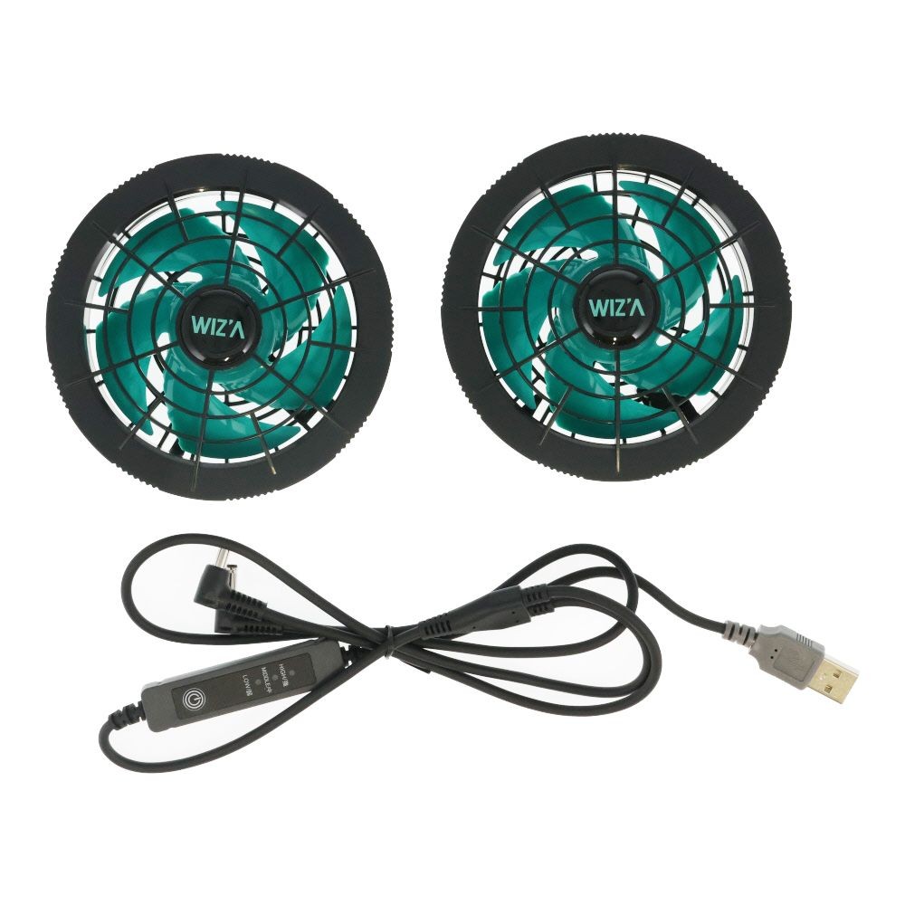 ※今期販売終了【2025年モデル】ウイザ WIZ'A プロ用フルセット空調ウェア　ベスト　ブラック