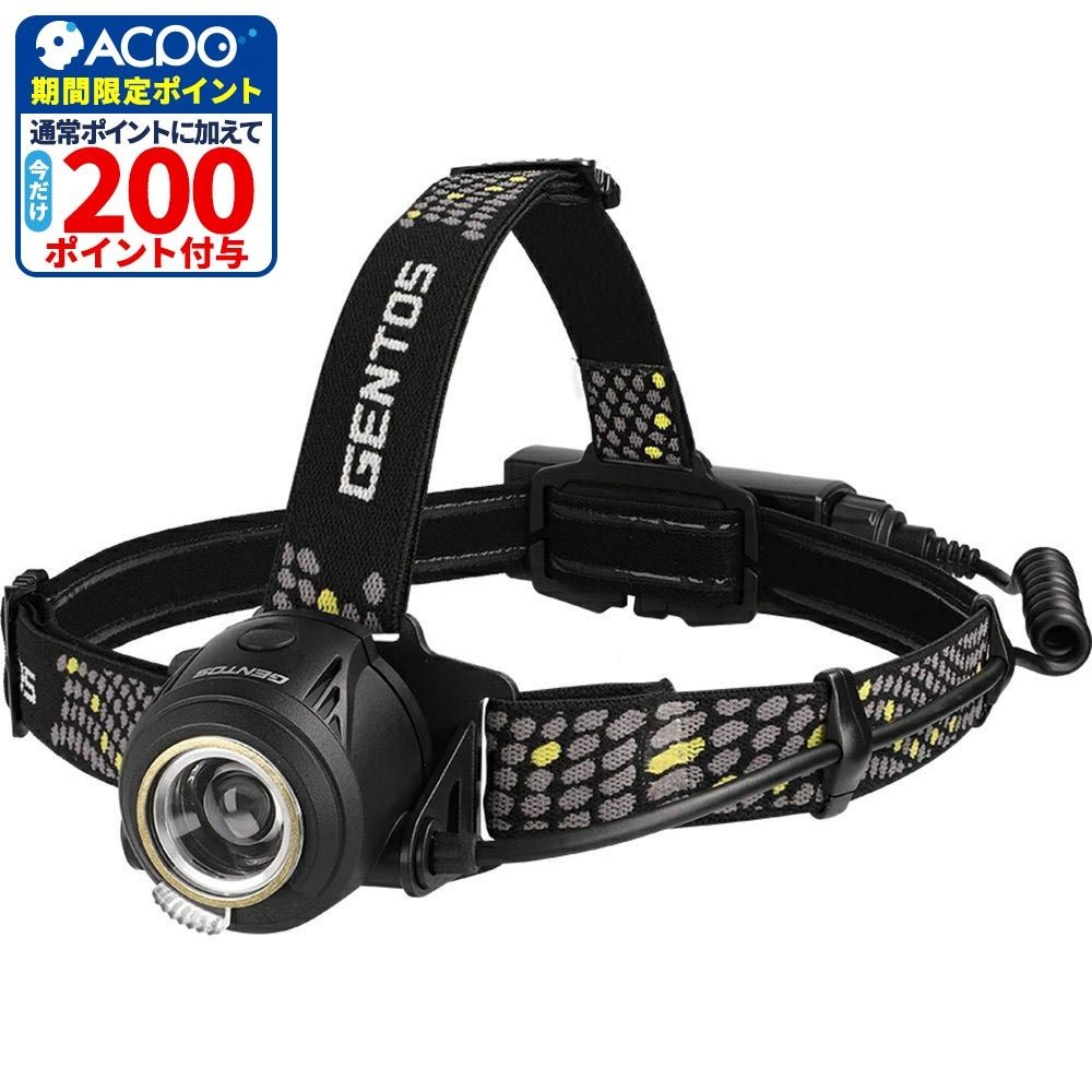 ジェントス LEDヘッドライト LIBERTY リバティ LY-186R, ブラック, 幅68.5mm&times;奥行51.1mm&times;高さ50.4mm