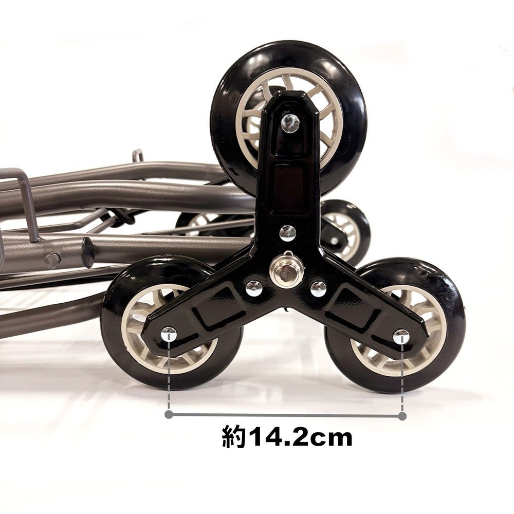 段差もラクに上れる3輪キャリーカート, グレー, 耐荷重約40kg