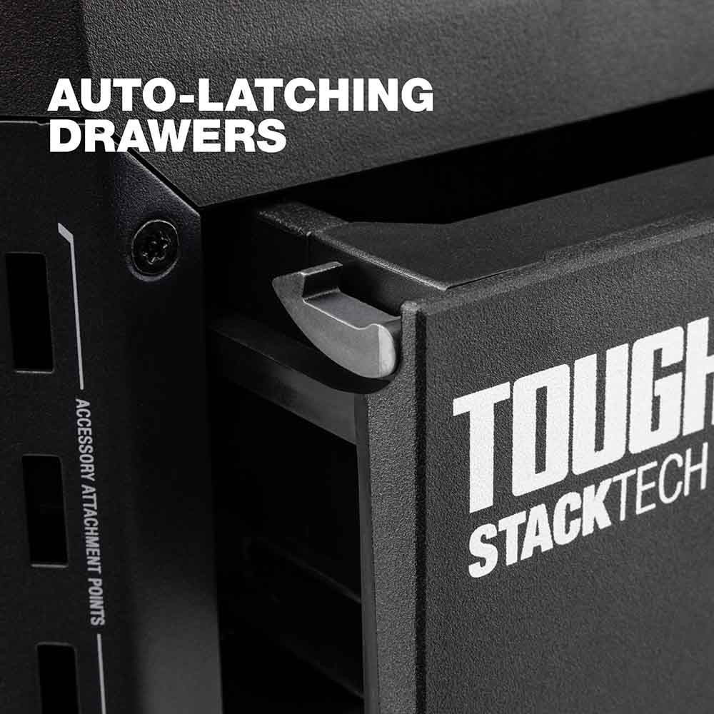 【数量限定】TOUGHBUILT（タフビルト）STACK TECH(スタックテック) 　3段ドロワーツールボックス, ブラック, TB-B1-D-70-3