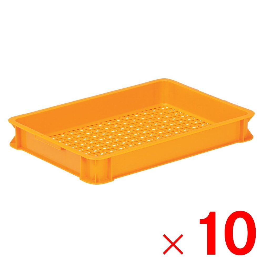 サンコー サンテナー B#18-6 オレンジ 101854-00 &times;10個セット【メーカー直送・代引不可】【法人限定】, オレンジ, 10P