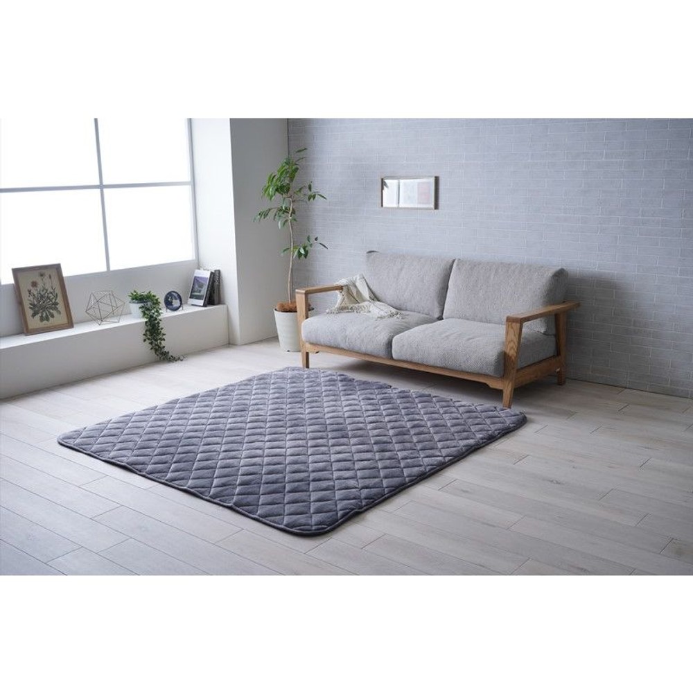 ボリュームこたつマット　スラウ 　グレー色　【メーカー直送・代引不可】, グレー（90&times;150）, 90&times;90cm