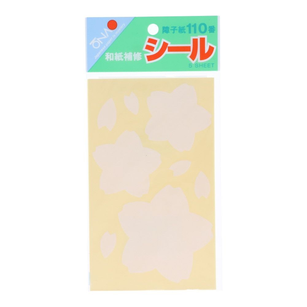 和紙補修シール　桜白　５枚入, さくら白, 5シート入り