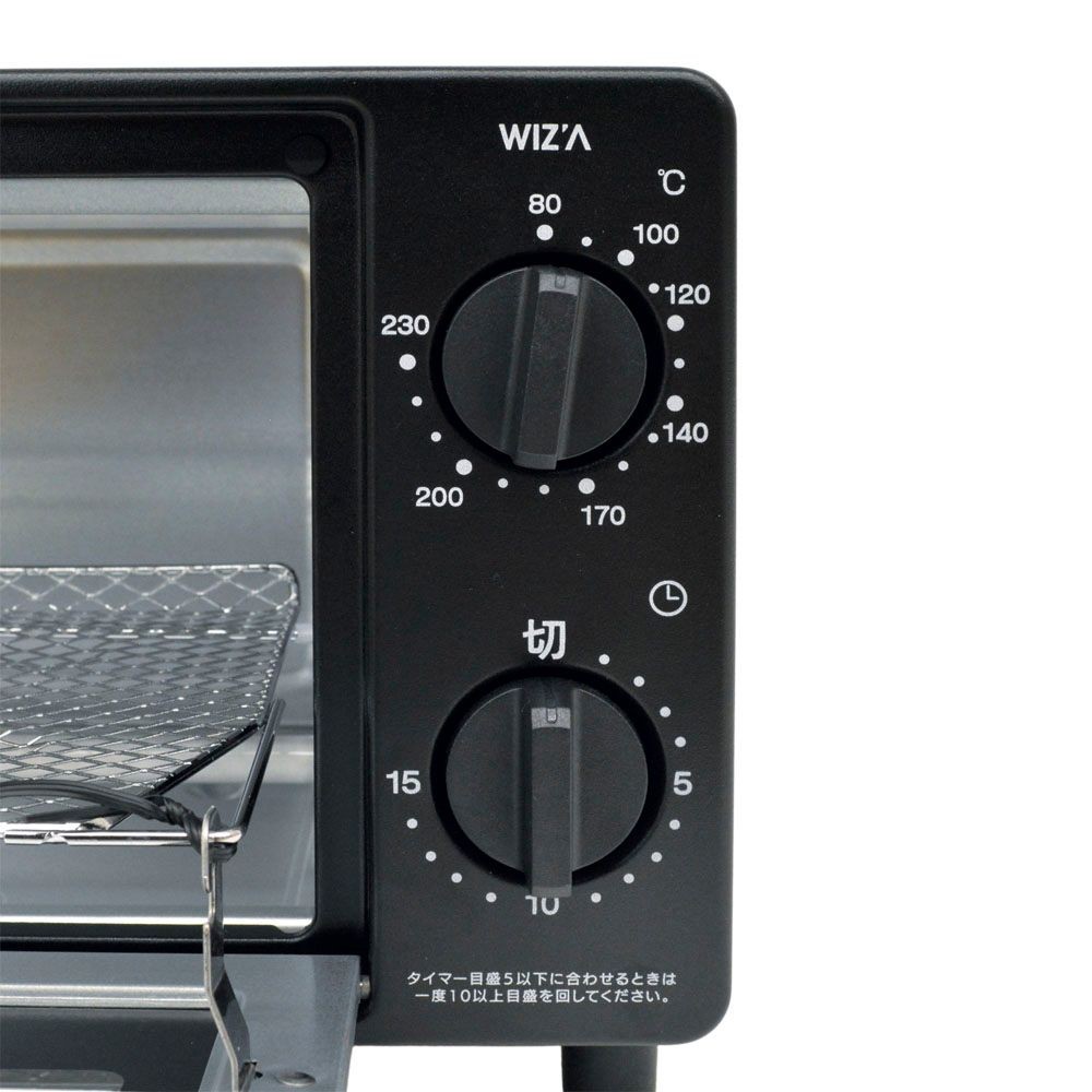 ウイザ WIZ'A　オーブントースター　ＡＲＣＴ１００ＹーＫ, ブラック, 1000W