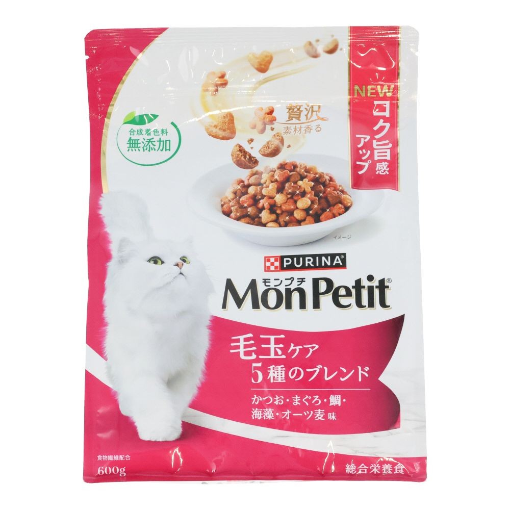 モンプチバッグ　毛玉ケア　５種のブレンド　６００ｇ, 毛玉ケア, 600g