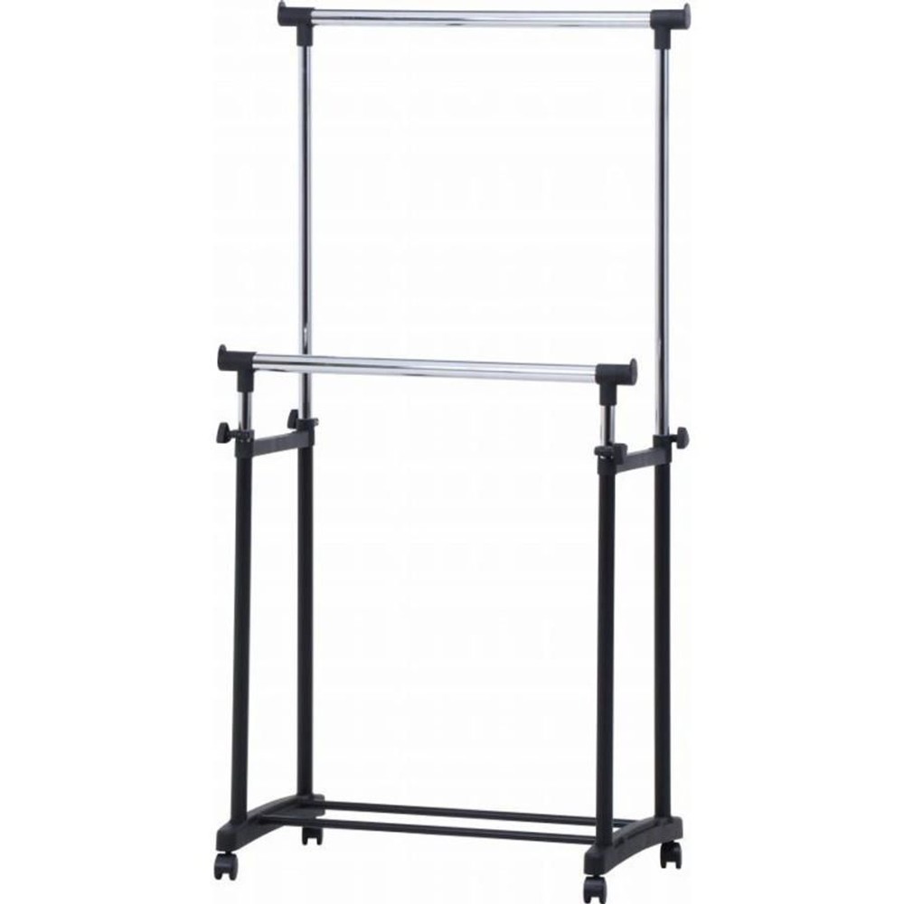 不二貿易  パイプダブルハンガー　4644‐A0 【メーカー直送・代引不可】, ホワイト, 14202