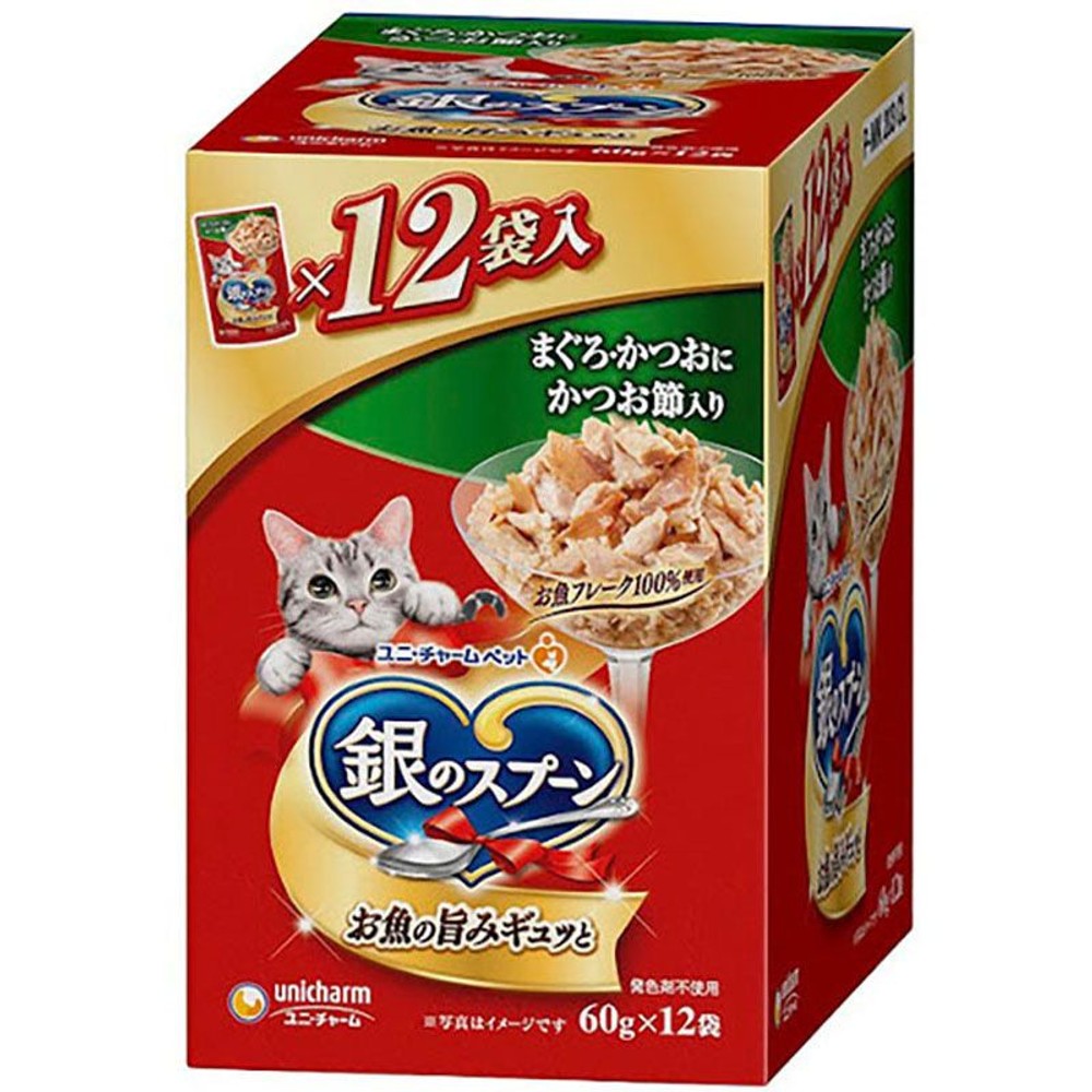 ユニチャーム　銀のスプーンパウチ　かつお節60ｇＸ12Ｐ, かつお節, 60g×12P