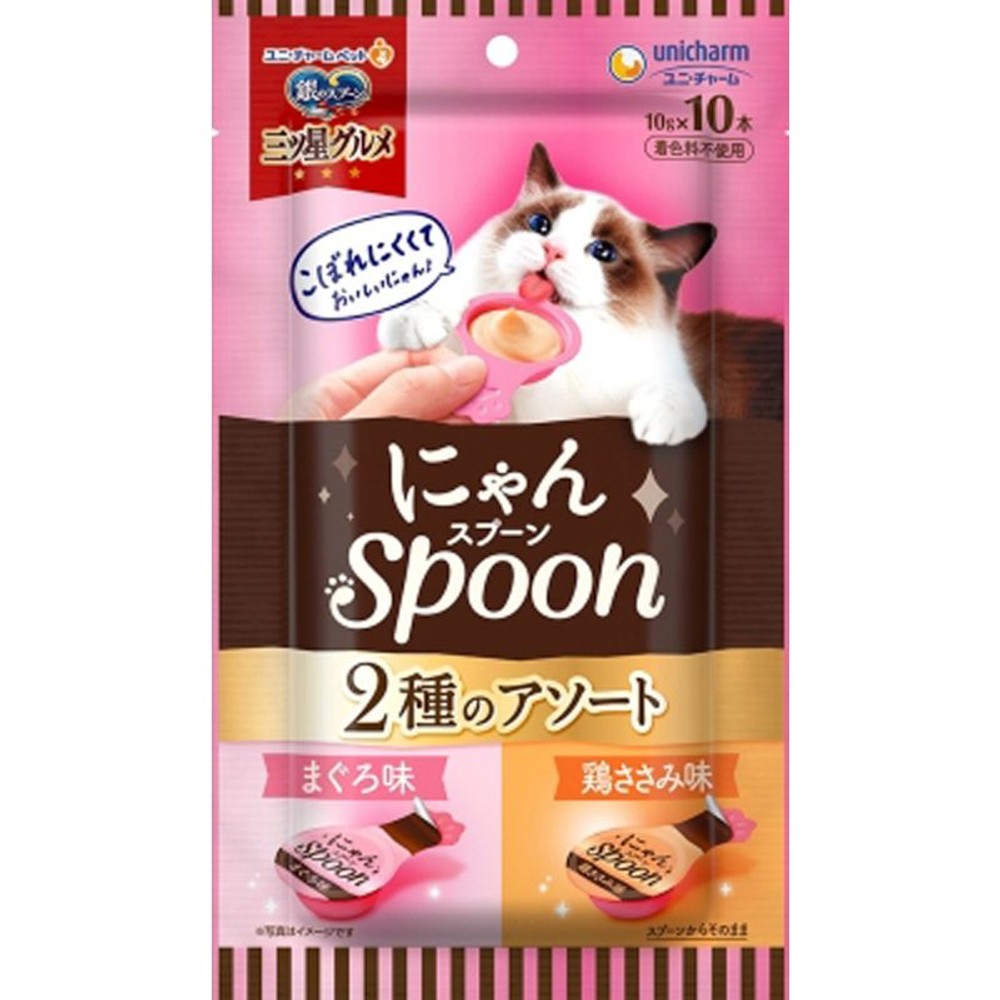 ユニチャーム　にゃんスプーン　鮪＆ささみ　100ｇ, 鮪＆ささみ, 100g