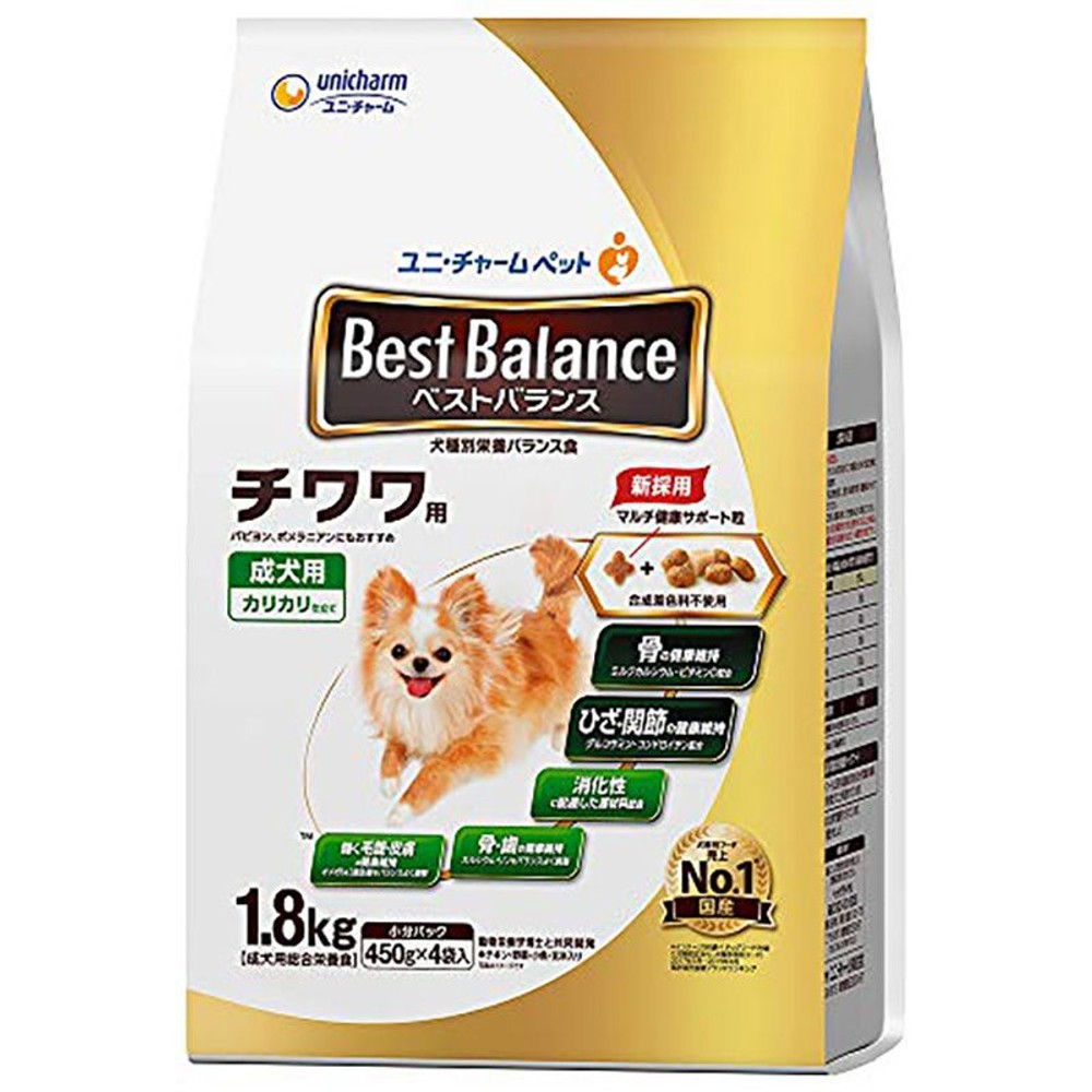 ユニチャーム　ベストバランス　チワワ　1．8ｋｇ, チワワ用, 450g&times;4袋