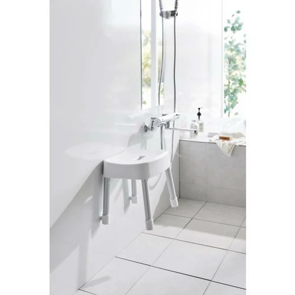 山崎実業 MIST ミスト マグネット&風呂イス SH30, ブラック, 幅325mm&times;奥行275mm&times;高さ300mm