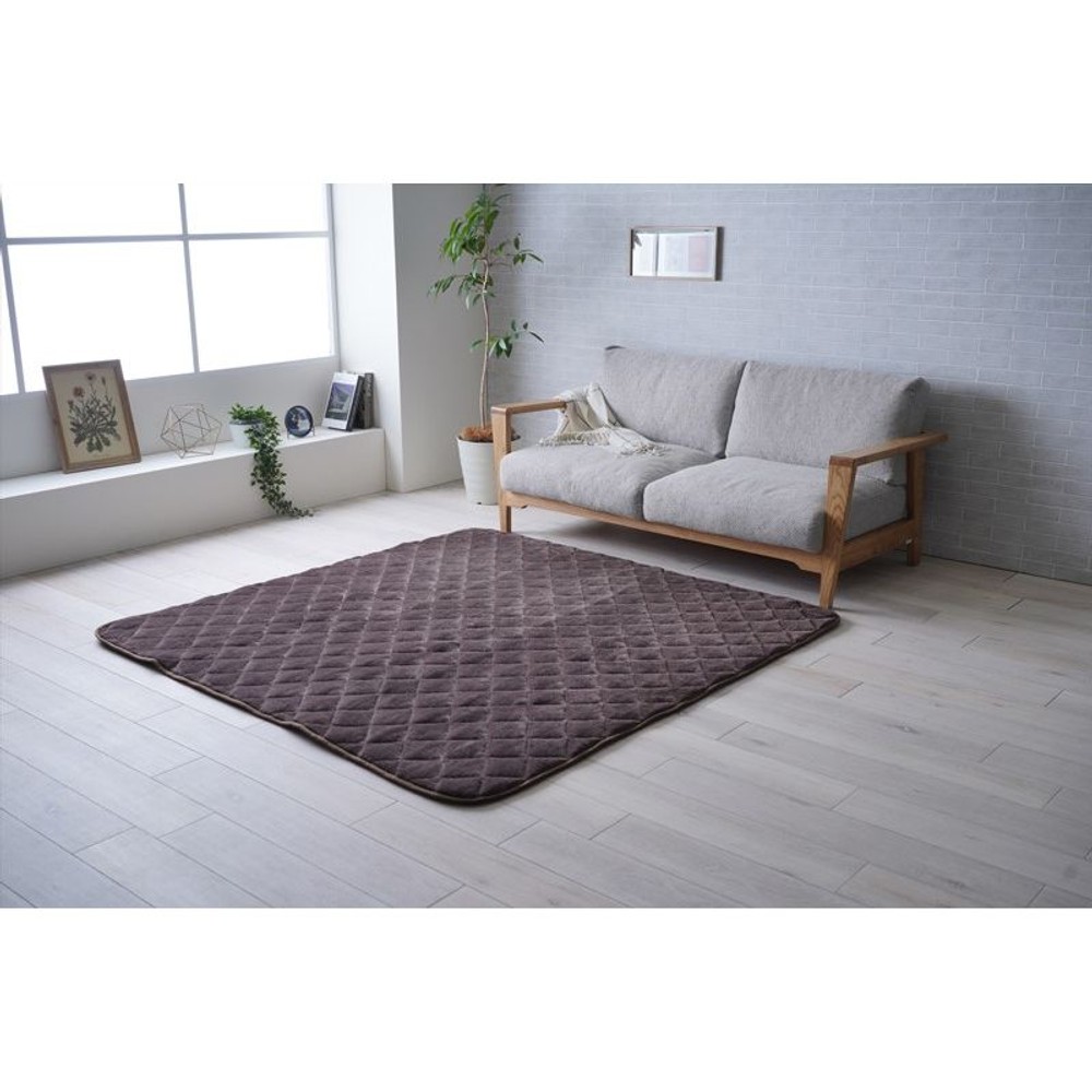 ボリュームこたつマット  スラウ  ブラウン色【メーカー直送・代引不可】, ブラウン, 90cm