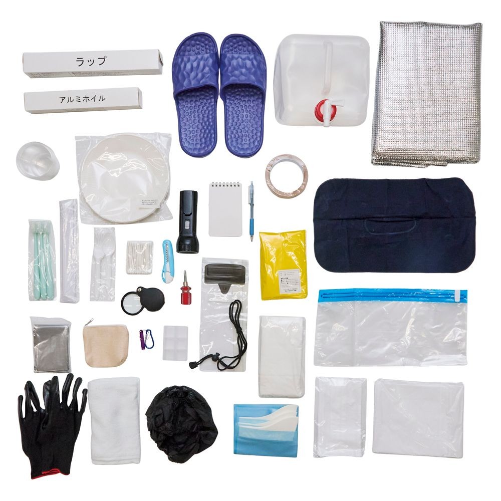 防災リュックセット３３点ＢＲＳー３３ブラック, ブラック, 33点セット