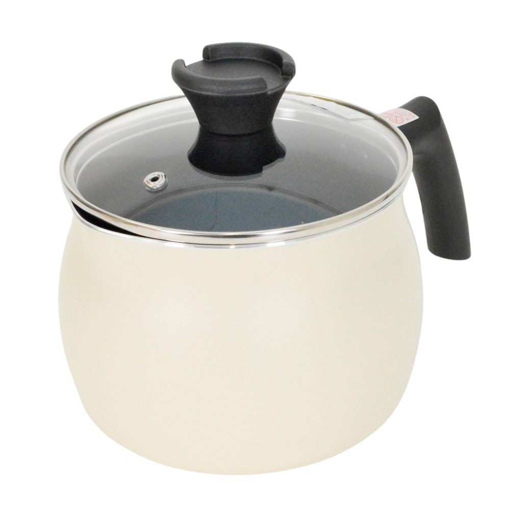 ぷくっとカワイイ１台７役ＩＨ対応マルチポット L, ベージュ, L