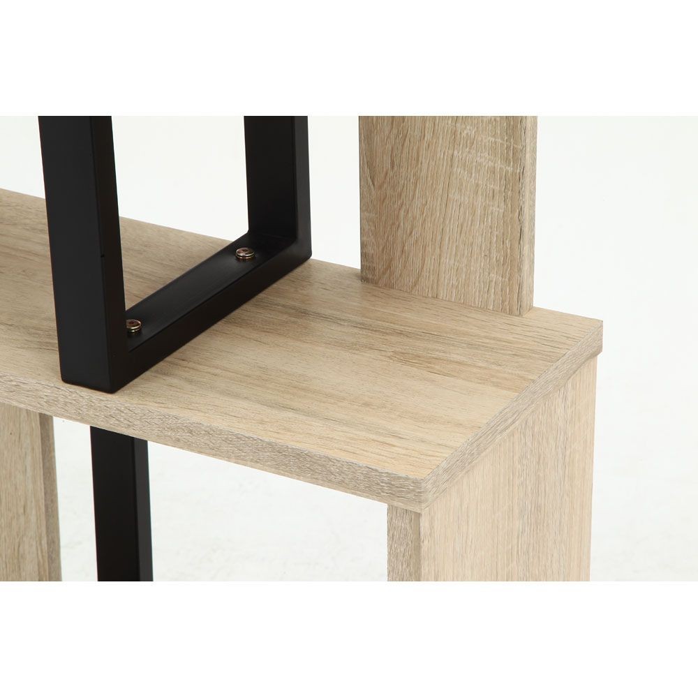 不二貿易 Ｓ字ディスプレイラック　３段　オーク【メーカー直送・代引不可】, オーク, 幅590mm×奥行235mm×高さ1044mm